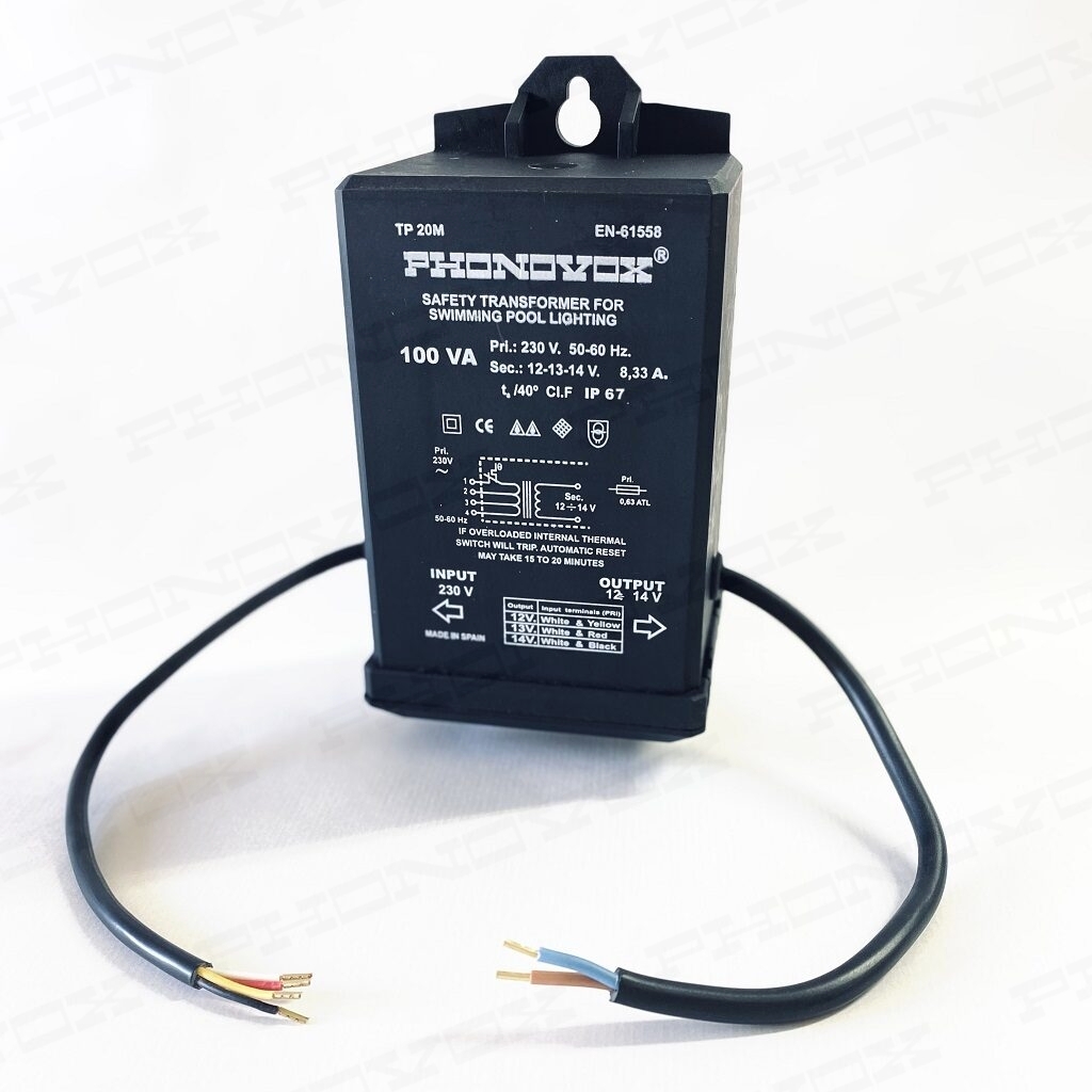 tp-20m safety transformer for swimming pool lighting ip-67